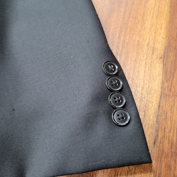 Murano Collezione Wool Slim Fit Blazer Black Size 36R - Picture 4 of 11